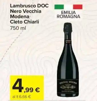 Carrefour Express Lambrusco DOC Nero Vecchia Modena Cleto Chiarli offerta