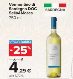 Carrefour Express Vermentino di Sardegna DOC Sella&Mosca offerta