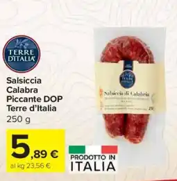 Carrefour Express Salsiccia Calabra Piccante DOP Terre d'Italia offerta