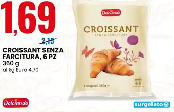 Eurospin Dolciando croissant senza farcitura offerta