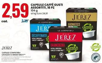 Eurospin JEREZ Capsula compostabile lavazza a modo mio offerta