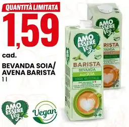 Eurospin Bevanda soia/ avena barista AMO SSERE Veg offerta