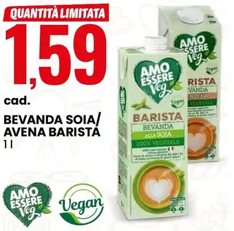 Eurospin Bevanda soia/ avena barista AMO SSERE Veg offerta