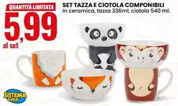 Eurospin Set tazza e ciotola componibili SISTEMA casa offerta