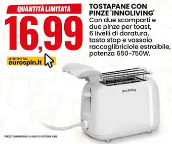 Eurospin Tostapane con pinze 'innoliving' offerta