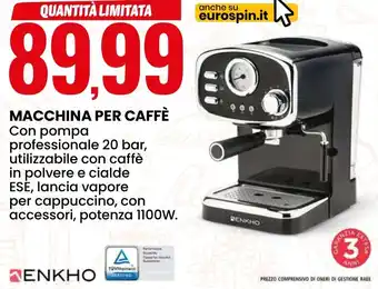 Eurospin Macchina per caffè ENKHO offerta