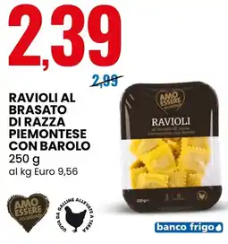 Eurospin Ravioli al brasato di razza piemontese con barolo AMO ESSERE eccellente offerta