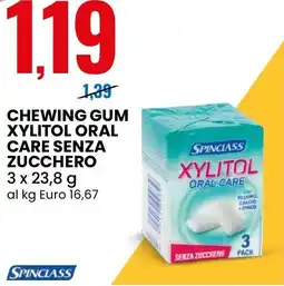 Eurospin Chewing gum xylitol oral care senza zucchero SPINCLASS offerta