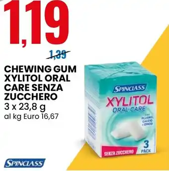 Eurospin Chewing gum xylitol oral care senza zucchero SPINCLASS offerta