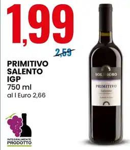 Eurospin Primitivo salento igp offerta