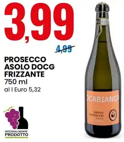 Eurospin Prosecco asolo docg frizzante offerta