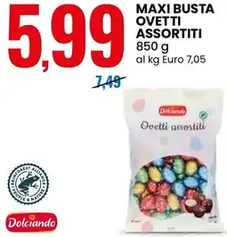 Eurospin Maxi busta ovetti assortiti Dolciando offerta