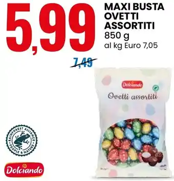 Eurospin Maxi busta ovetti assortiti Dolciando offerta