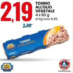 Eurospin Tonno all'olio vegetale ATHENA offerta