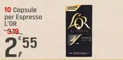 Supermercati Dok 10 capsule per espresso L'OR offerta