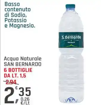 Supermercati Dok Acqua naturale SAN BERNARDO offerta