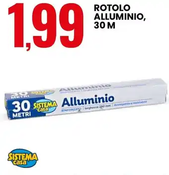 Eurospin Rotolo alluminio, 30 m SISTEMA casa offerta