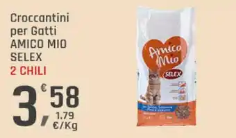 Supermercati Dok Croccantini per gatti amico mio SELEX offerta