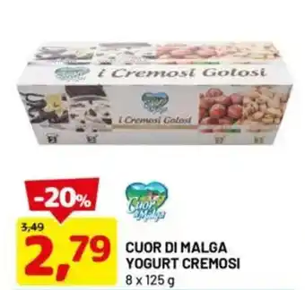 DPiù Cuor di malga yogurt cremosi offerta