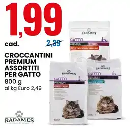 Eurospin Croccantini premium assortiti per gatto RADAMES offerta