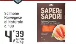 Supermercati Dok Salmone norvegese al naturale SAPER DI SAPORI offerta