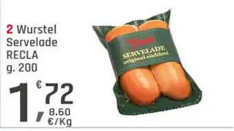 Supermercati Dok 2 wurstel servelade RECLA offerta