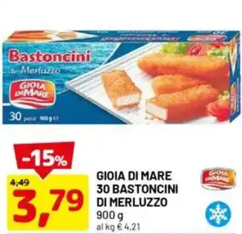 DPiù Gioia di mare 30 bastoncini di merluzzo offerta