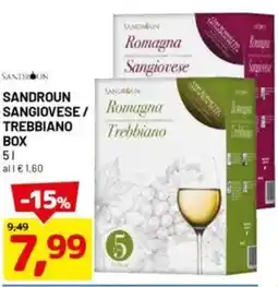 DPiù Sandroun sangiovese romagna trebbiano box offerta