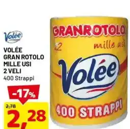 DPiù VOLÉE Gran rotolo mille usi 2 veli offerta