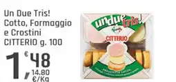 Supermercati Dok Un due tris! cotto, formaggio e crostini CITTERIO offerta