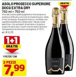 DPiù Asolo prosecco superiore docg extra dry offerta