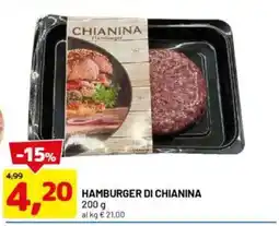 DPiù Hamburger di chianina offerta