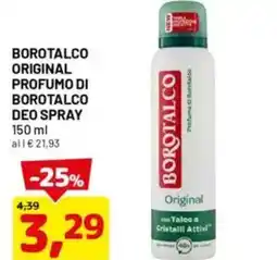 DPiù Borotalco original profumo di borotalco DEO SPRAY offerta