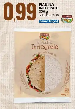 Eurospin Piadina integrale TRE MULINI offerta