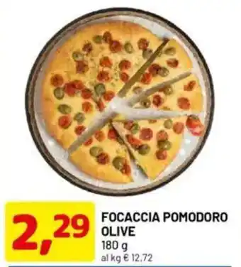 DPiù Focaccia pomodoro olive offerta