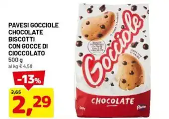 DPiù Pavesi gocciole chocolate biscotti con gocce di cioccolato offerta