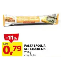 DPiù Pasta sfoglia rettangolare offerta