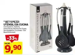 DPiù Set 5 pezzi utensili da cucina offerta