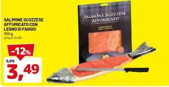 DPiù Salmone scozzese affumicato con legno di faggio offerta