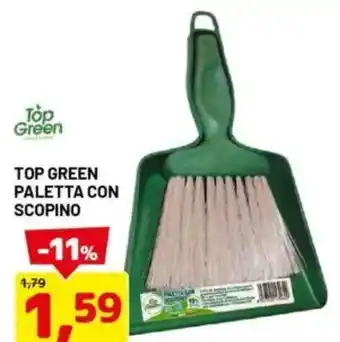 DPiù Top green paletta con scopino offerta