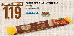 Eurospin Pasta sfoglia integrale TRE MULINI offerta