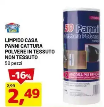 DPiù Limpido casa panni cattura polvere in tessuto non tessuto offerta