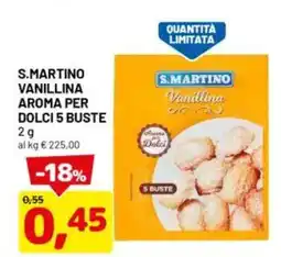 DPiù S.martino vanillina aroma per dolci 5 buste offerta