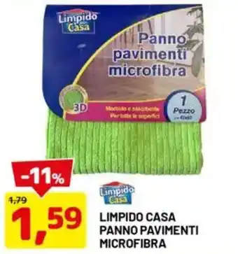 DPiù Limpido casa panno pavimenti MICROFIBRA offerta