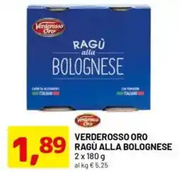 DPiù Verderosso oro ragu alla bolognese offerta