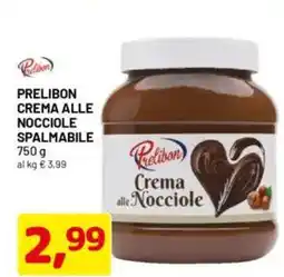 DPiù Prelibon crema alle nocciole spalmabile offerta