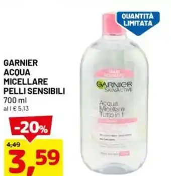 DPiù Garnier acqua micellare pelli sensibili offerta