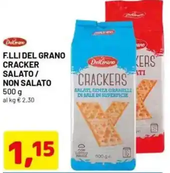 DPiù F.lli del grano cracker salato/ non salato offerta