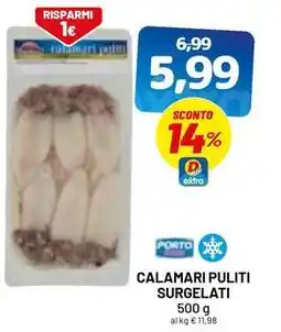 DPiù Calamari puliti surgelati offerta