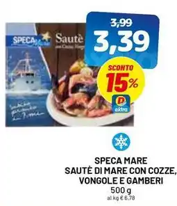 DPiù Speca mare sautè di mare con cozze, vongole e gamberi offerta